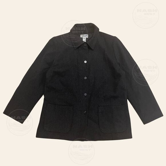 Pendleton 18W Plus 100% Virgin Wool Blazer | Black USA Classic Lined Jacket Coat - Picture 1 of 10